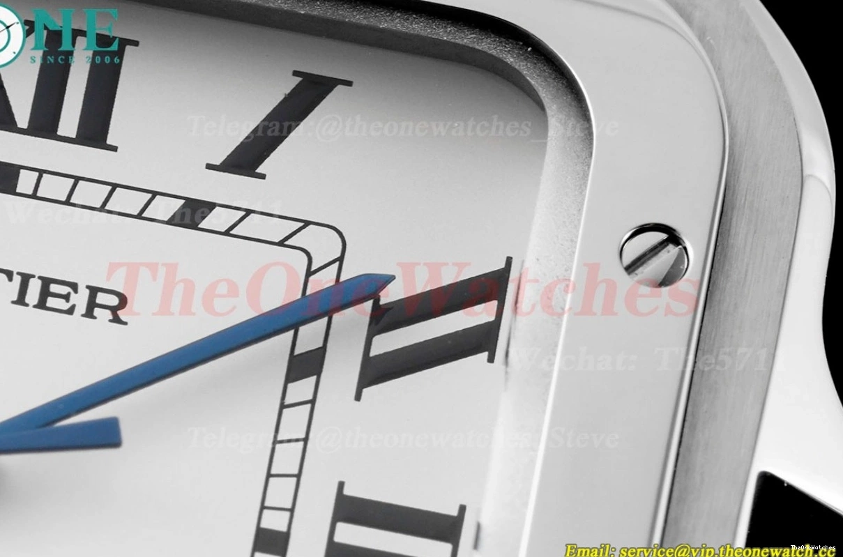 XL MY9019 SS White Cartier De Mens Rmn GF 40MM RU Santos 0408